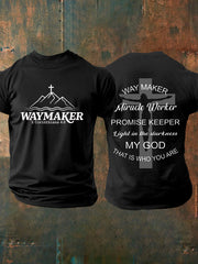 Men's Faith Waymaker Print Short-Sleeved T-Shirt