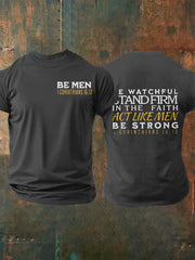 Men's Be Men Faith Short-sleeved T-shirt