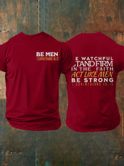 Men's Be Men Faith Short-sleeved T-shirt