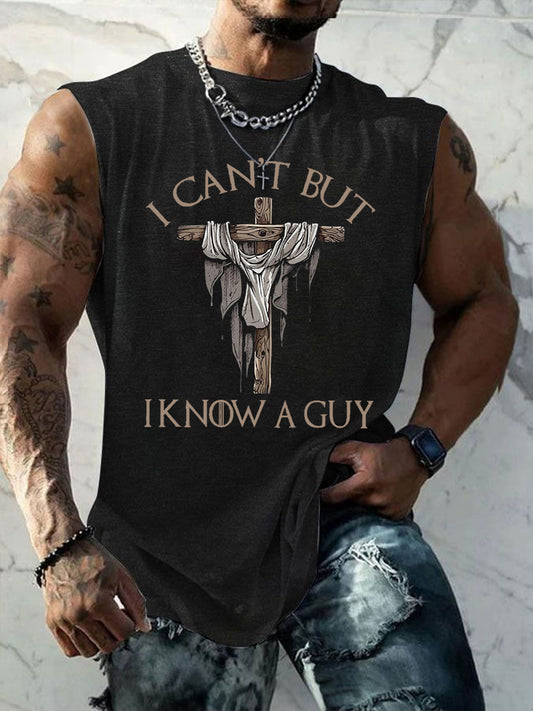 Men's I Can't But I Know A Guy Printed Vest