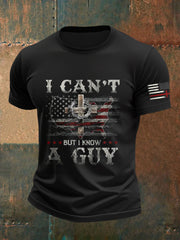 Men's I Can't But I Know A Guy Faith Cross Short Sleeve T-shirt