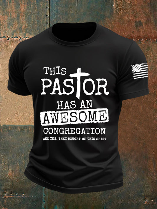 Men's This Pastor Has An Awesome Congregation Short-sleeved T-shirt