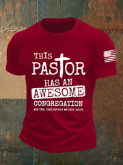 Men's This Pastor Has An Awesome Congregation Short-sleeved T-shirt