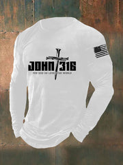 Men's John 316 For God So Loved The World Long Sleeve T-shirt