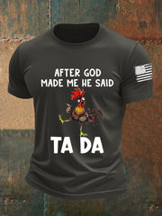 Men's After God Made me He Said Ta Da Short-sleeved T-shirt