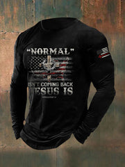Men's Normal Isn't Coming Back Jesus Is Print T-shirt