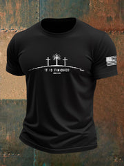 Men's It Is Finished Cross Print T-shirt