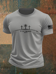 Men's It Is Finished Cross Print T-shirt