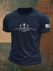 Men's It Is Finished Cross Print T-shirt