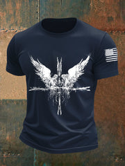 Men's Angels At The Cross Gothic Christian Short-sleeved T-shirt