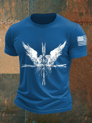 Men's Angels At The Cross Gothic Christian Short-sleeved T-shirt