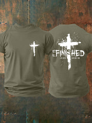 Men's It Is Finished Cross Print T-shirt
