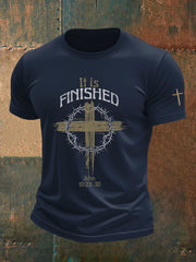 Men's It Is Finished Cross Print T-shirt