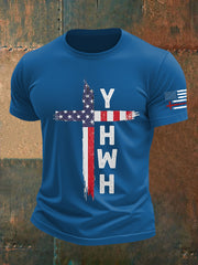 Men's Faith Yeshua Cross Flag Short Sleeve T-shirt
