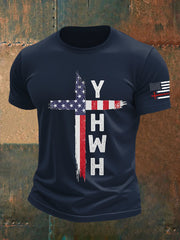 Men's Faith Yeshua Cross Flag Short Sleeve T-shirt