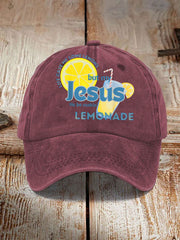Unisex Life Gave Me Some Lemons But My Jesus He Be Makin' Lemonade Print Hat