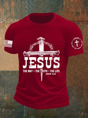 Men's John 14 6 Jesus The Way The TruthThe Life Short Sleeve T-shirt