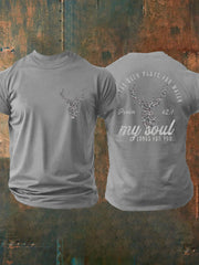 Men's Deer Hunter Christ Print Casual T-shirt