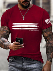 Men's It Is Finished Printed Casual T-shirt
