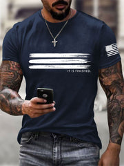 Men's It Is Finished Printed Casual T-shirt
