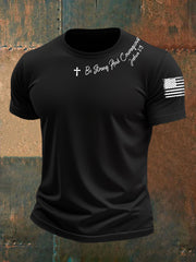 Men's Be Strong And Courageous Short Sleeves T-shirt