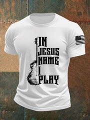 Men's In Jesus Name I Play Short-sleeved T-shirt