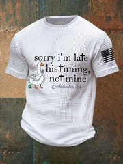 Men's Sorry I'm Late Waffle Short Sleeve
