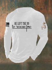 Men's Christian He Left the 99 to Find Me Long Sleeve T-shirt