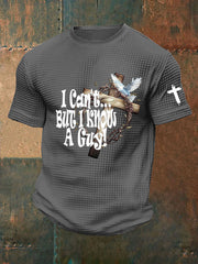 Men's I Can't But I Know A Guy Waffle Print Casual T-Shirt