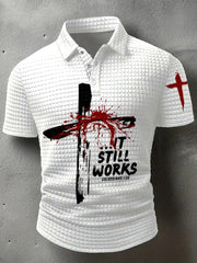 Men's Jesus's Blood Faith Print shirt