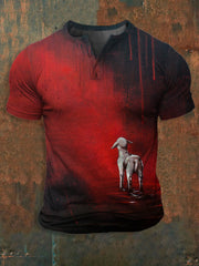 Men's Jesus's Blood Faith Print short sleeve T-shirt