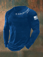 Men's Be Strong And Courageous Long Sleeve T-shirt