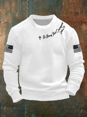 Men's Be Strong And Courageous Crew Neck Sweatshirt