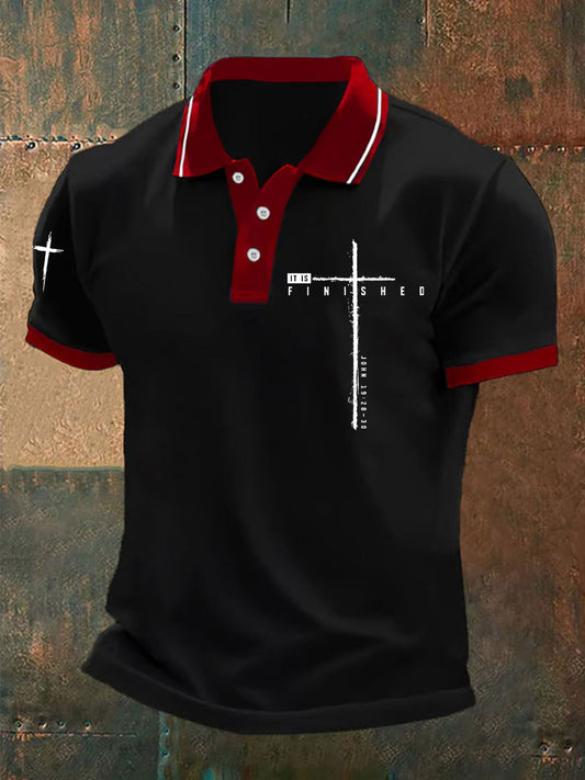 Men's It Is Finished Printed Casual Top