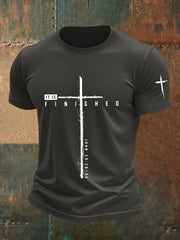 Men's It Is Finished Printed Casual T-shirt