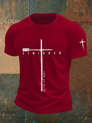 Men's It Is Finished Printed Casual T-shirt