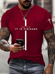 Men's It Is Finished Printed Casual T-shirt