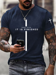 Men's It Is Finished Printed Casual T-shirt