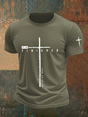 Men's It Is Finished Printed Casual T-shirt