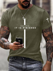 Men's It Is Finished Printed Casual T-shirt