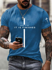 Men's It Is Finished Printed Casual T-shirt