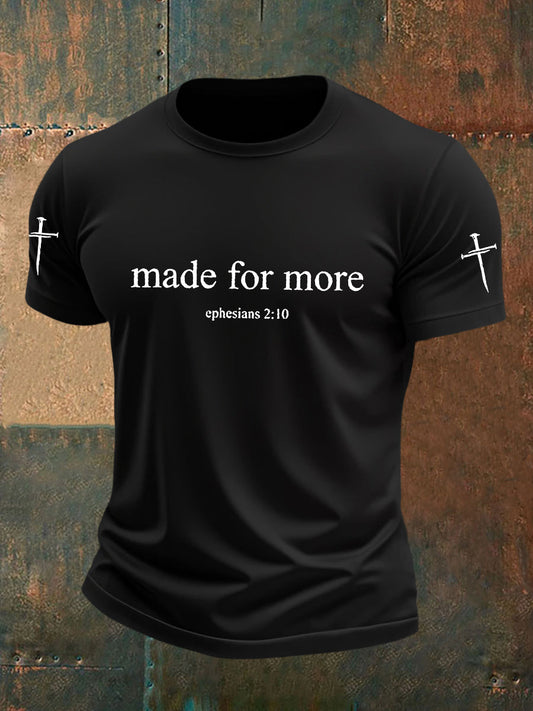 Men's Made for More Ephesians 2:10 Faith Cross Short Sleeve T-Shirt