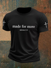Men's Made for More Ephesians 2:10 Faith Cross Short Sleeve T-Shirt