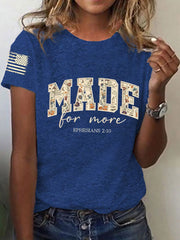 Women's Made for More Ephesians 2:10 Faith Cross Short Sleeve T-Shirt
