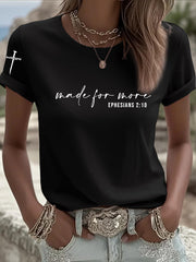 Women's Made for More Ephesians 2:10 Faith Cross Short Sleeve T-Shirt