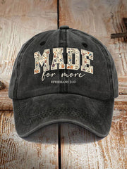 Unisex Made for More Ephesians 2:10 Print Hat