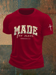 Men's Made for More Ephesians 2:10 Faith Cross Short Sleeve T-Shirt