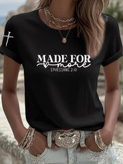 Women's Made for More Ephesians 2:10 Faith Cross Short Sleeve T-Shirt