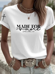 Women's Made for More Ephesians 2:10 Faith Cross Short Sleeve T-Shirt