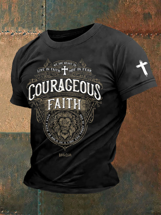 Men's Faith Print Casual T-shirt